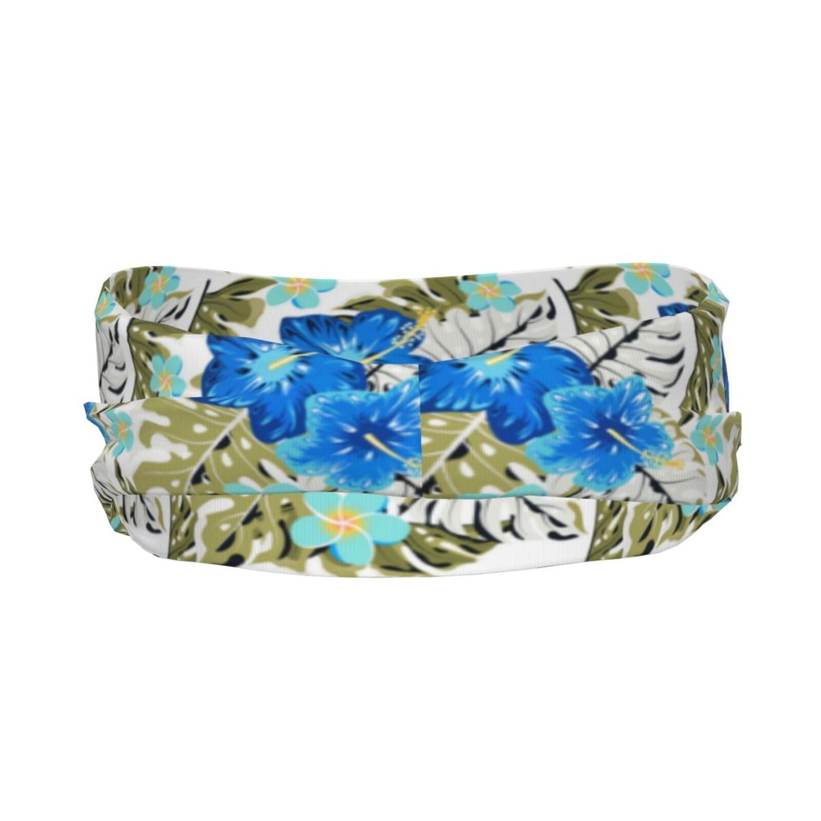 ROSIHODE Hawaii Hawaiian Flower Wide Headbands,Fashion Hair Bands Yoga Running Sports Workout Gym Stretchy Turbans for Women Men