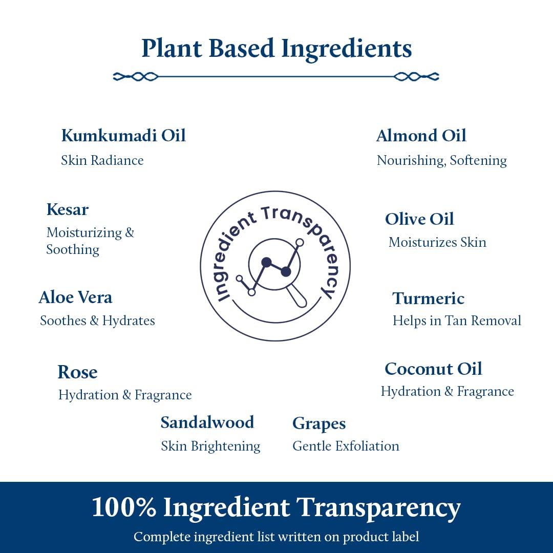 Blue Nectar Blue Nectar Tan Removal Cream Scrub for Women & Men | Daily Facial Scrub for Exfoliation | For All Skin Types | Ayurvedic Kumkumadi Oil Face Exfoliator (16 Herbs, 1.7 Fl Oz)