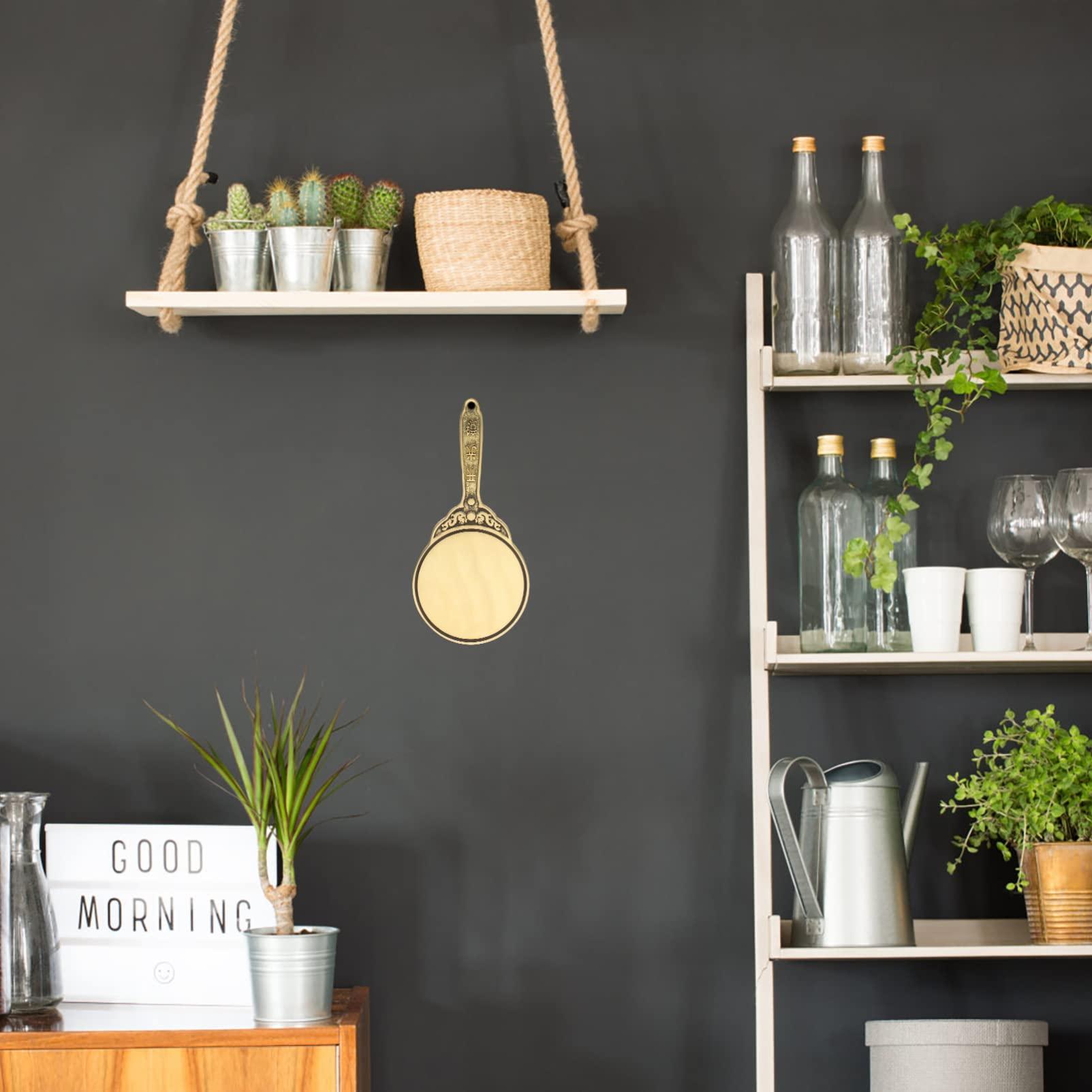 ORFOFE ORFOFE Evil Exorcism Ornament Feng Shui Mirror Handheld Bagua Mirror Sturdy Copper Fall Design