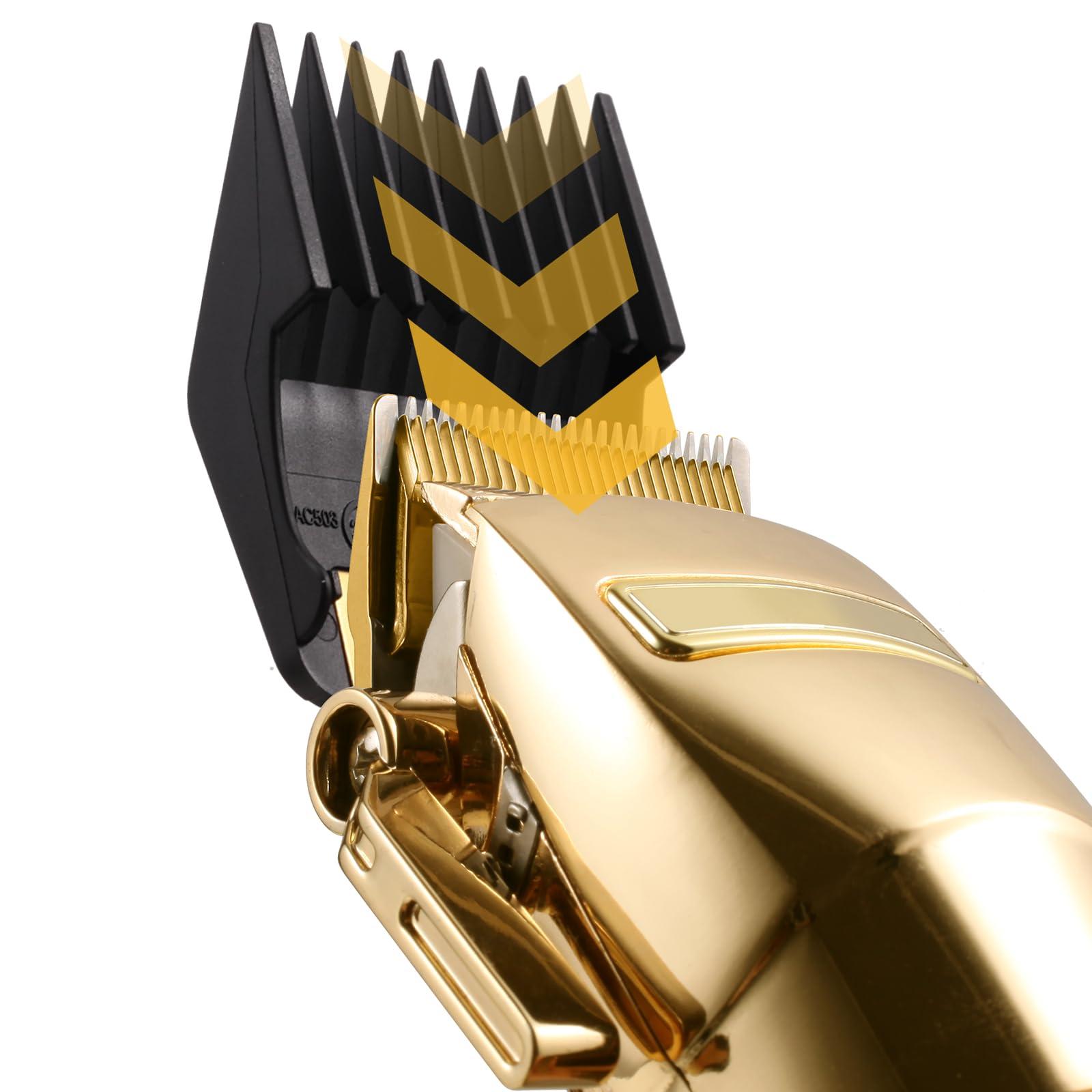 Audoc 8PCS Premium Clipper Guards with Metal Clip compatible with BaBylissPRO Barberology Comb Set,Cutting Lengths 1/16-3/4 , for Babyliss Clipper Guards for FX870 FX890 FX825 FX673 Clippers