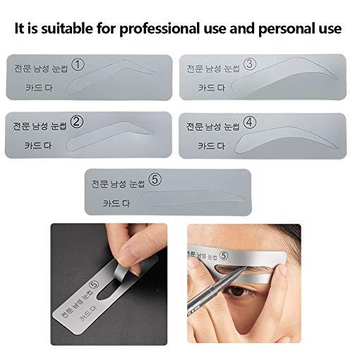 TMISHION Eyebrow Stencils 50 Pcs 5 Styles Eyebrow Stencil for Semi-permanent Make Up Eyebrow Shape DIY Self-adhesive Stencil Tattoo Microblading Eyebrow Styling Makeup Help Tool