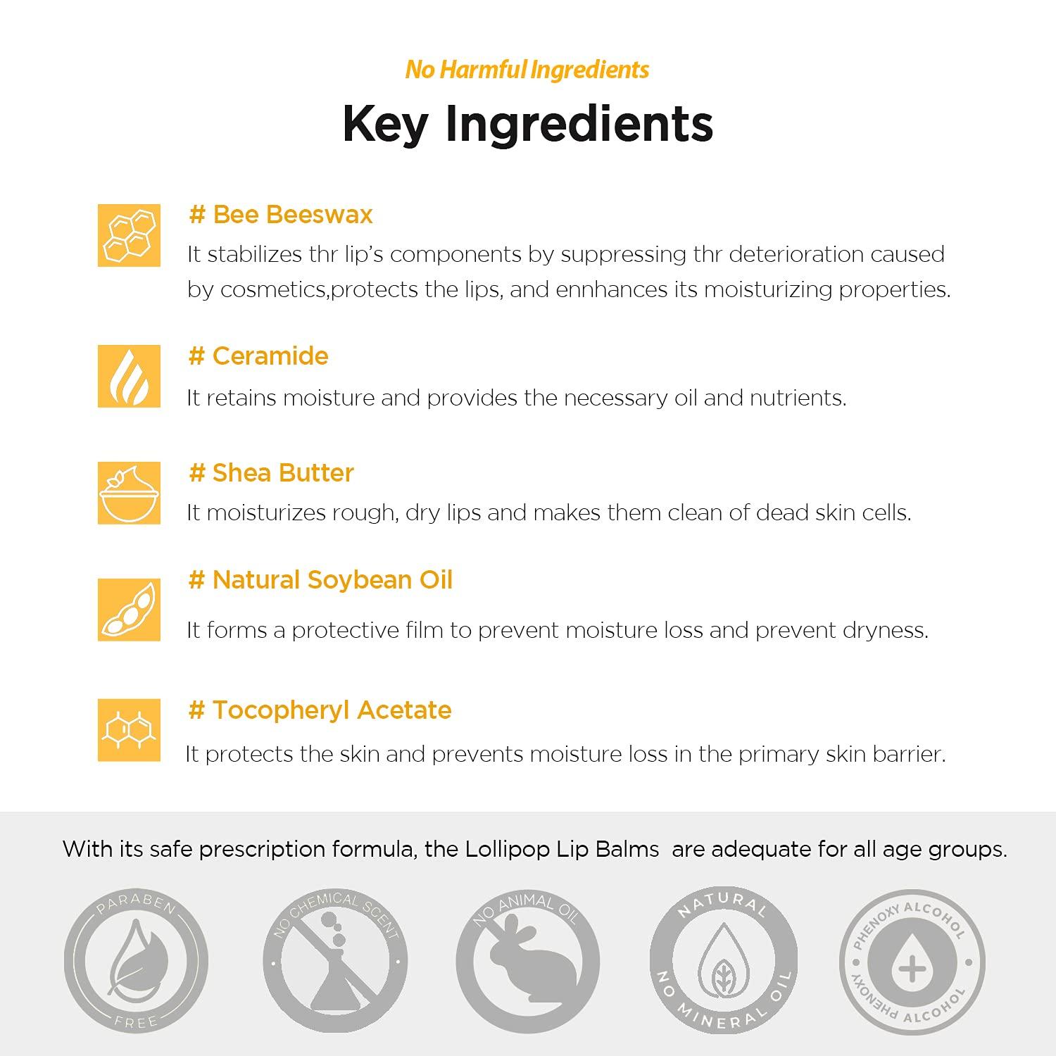 Fascy FASCY Lollipop Lip Balm Banana, Lip Balms & Moisturizers, Korean Lip Balm, Korean Lip, Korean Lip Products, Paraben Free, Moisturizing, 0.13 Oz, (Banana)