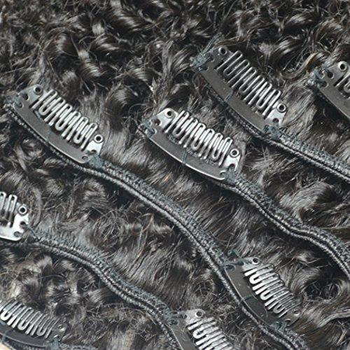 Luwigs Luwigs Afro Kinky Curly 4B 4C Clip in Hair Extensions for African American Women Real Brazilian Virgin Human Hair Clip Ins Natural Color 7pcs/set (20 Inch, Afro Kinky Curly)