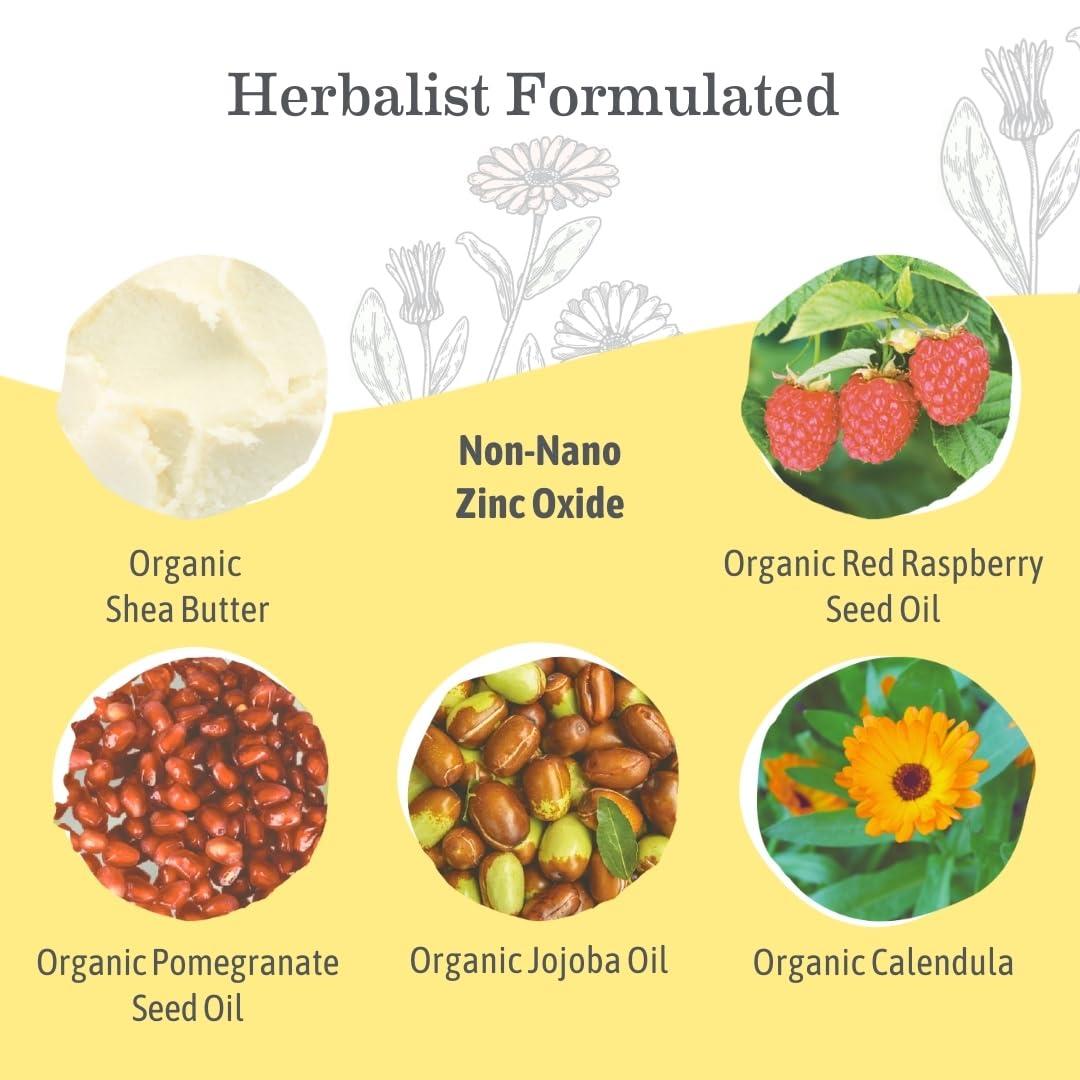 Earth Mama Earth Mama Baby Mineral Sunscreen Lotion SPF 40 | Reef Safe, Non-Nano Zinc, Natural Water Resistant Sun Cream for Babies, Kids & Adults, 3-Ounce (2-Pack)