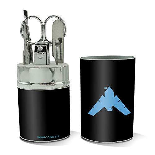 GRAPHICS & MORE Batman Nightwing Logo Stainless Steel Manicure Pedicure Grooming Beauty Care Travel Kit