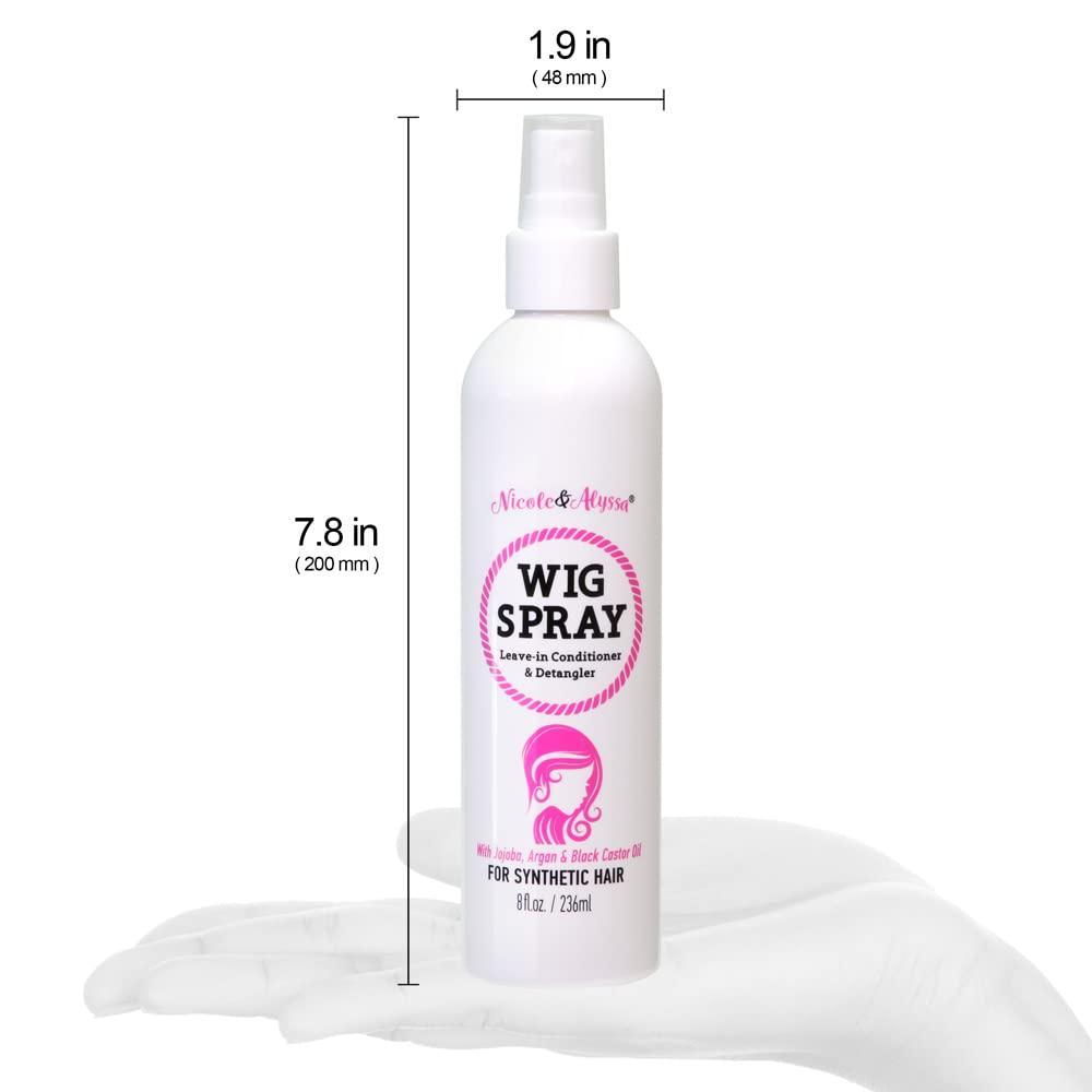 Nicole & Alyssa Nicole & Alyssa ] Wig Spray For Synthetic Hair 8oz + Travel Size
