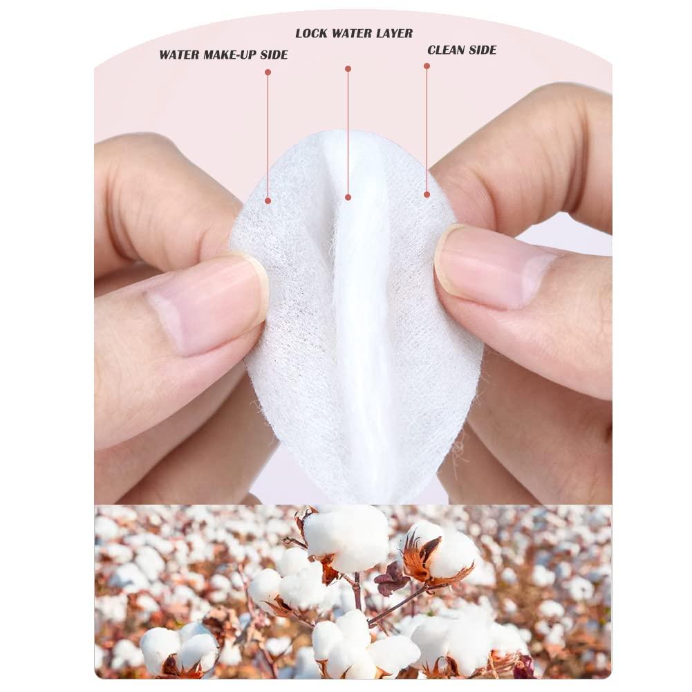 Aturmon Pack of 3, Cotton Rounds Pads for Face - Makeup Remover Round Cotton Pads, Lint-Free, 240 Sheets