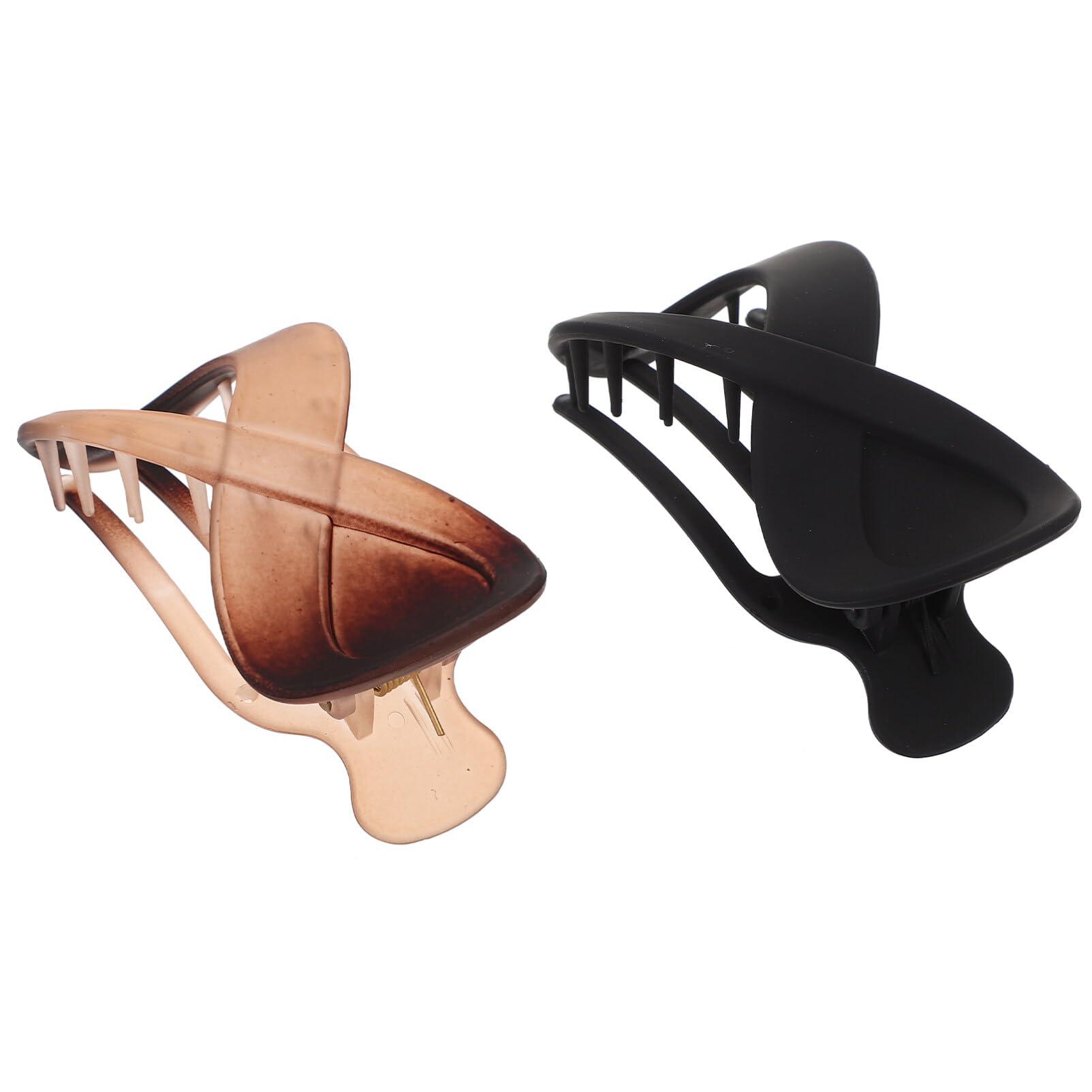Beaupretty Beaupretty 2pcs Flat Hair Clips Hair Accessories for Women Flat Hair Claw Hair Clips for Fine Hair Large Hair Clips Hair Styling Clips Jaw Clips for Thick Hair Clips for Hair Girl Claw Clip