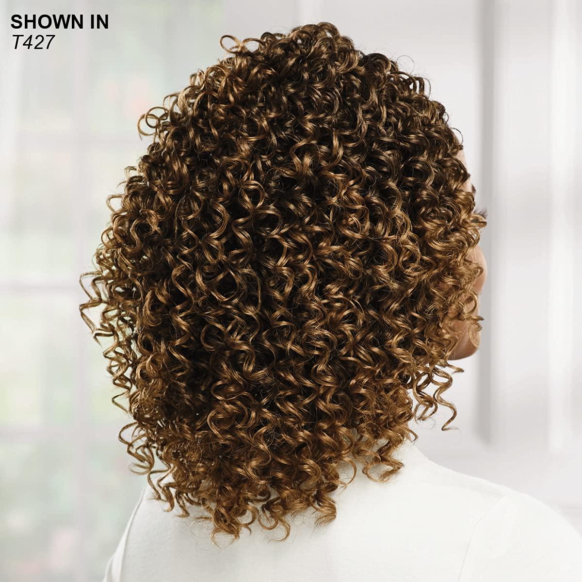 Especially Yours Especially Yours Curly Headband Wig Shoulder-Length Layers of Natural Spiral Curls with Full, Bouncy Volume, Comfy Stretch Band/Runway Shades of Black and Brown