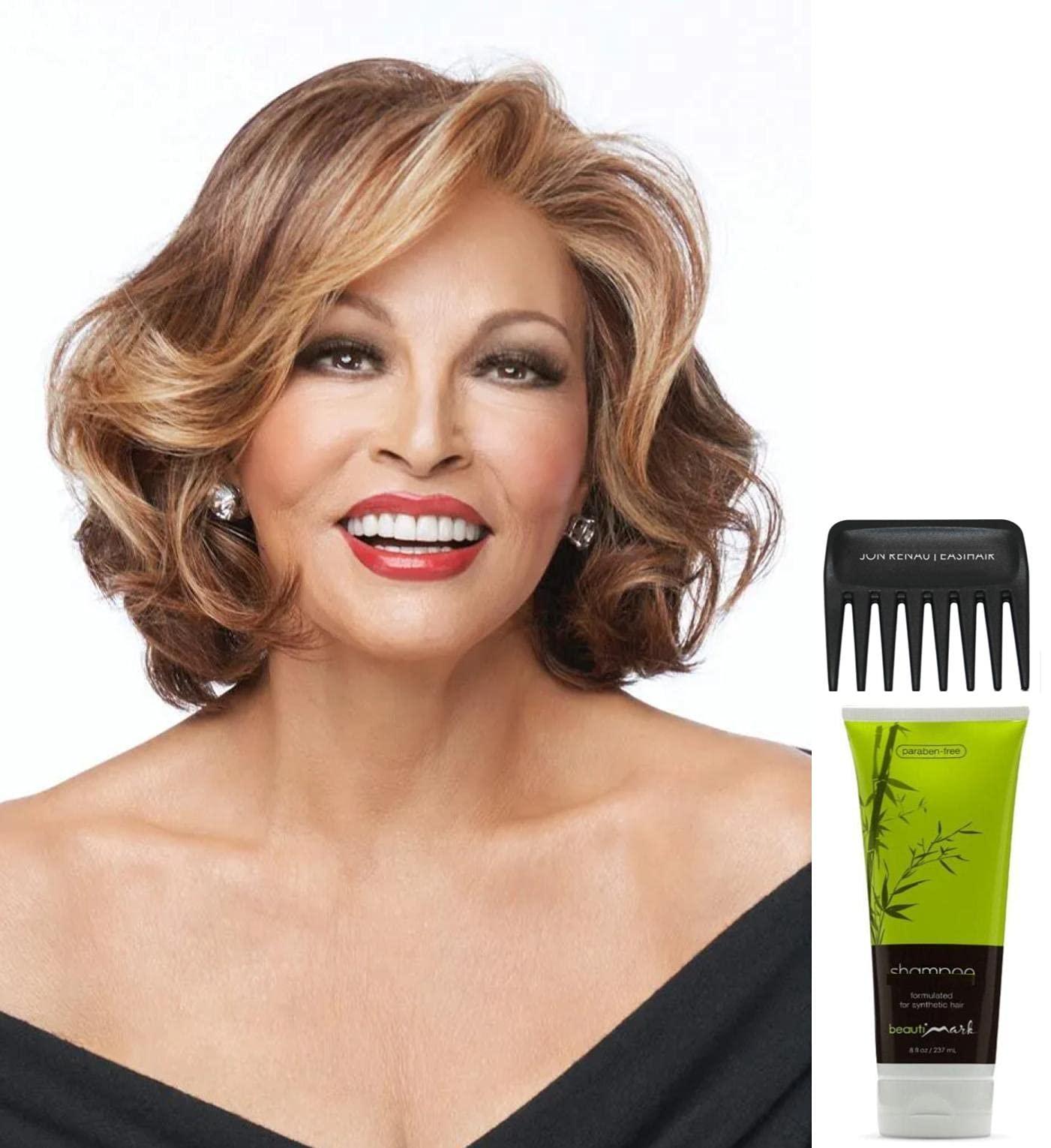 Raquel Welch & Christy\'s Wigs Bundle - 4 items: Crowd Pleaser Wig by Raquel Welch, Christy\'s Wigs Q & A Booklet, BeautiMark Synthetic Shampoo & Wide Tooth Comb - Color: RL6/30