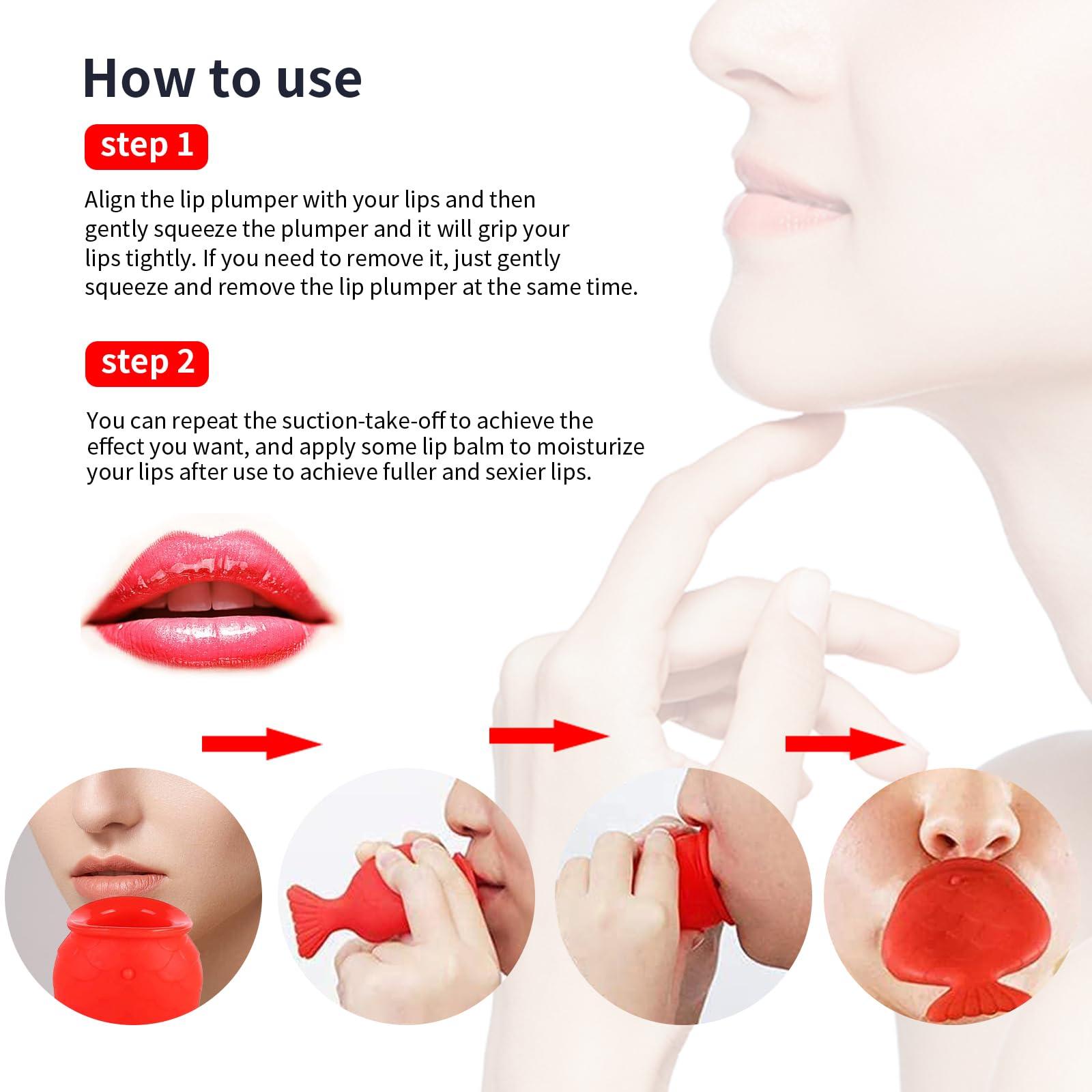 XPAPOV Lip Plumper Device Lip Filler Beauty Pump,Soft Material Pout Lips Enhancer Plumper Tool, Natural Pout Mouth Tool