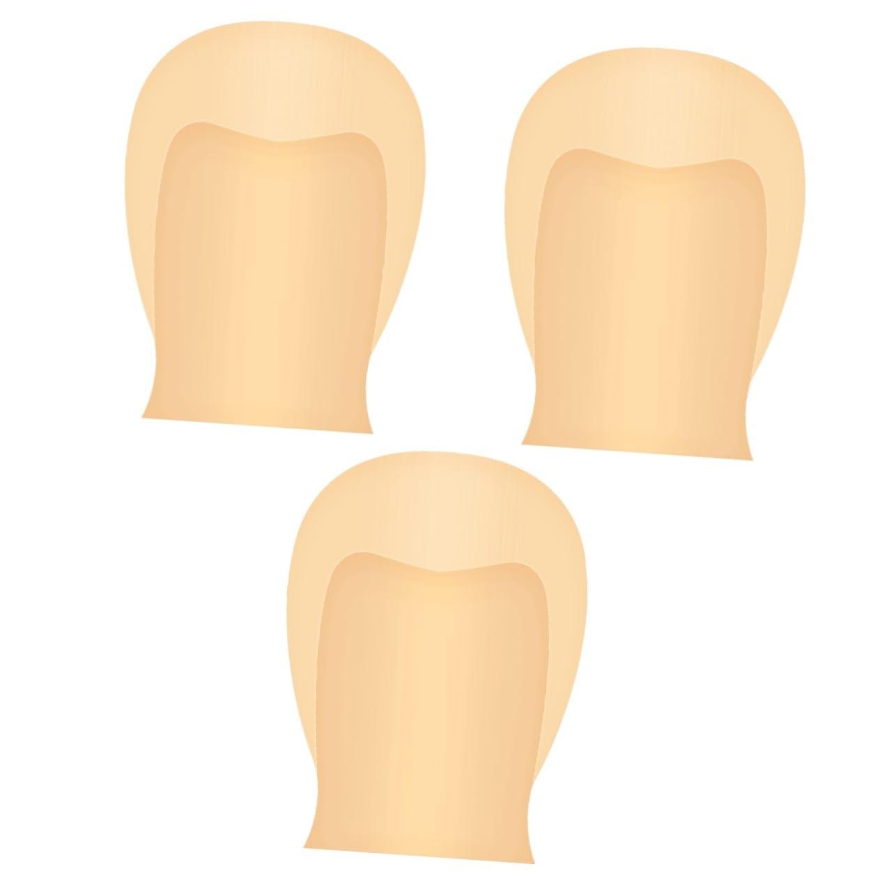 NOLITOY NOLITOY 3 Pcs Makeup Cap Halloween Bald Head Costume Bald Caps Makeup Wig Caps Cosplay Caps Wig Net Cap Costumes for Men Bald Wig Cap Scalp Headgear Man Emulsion