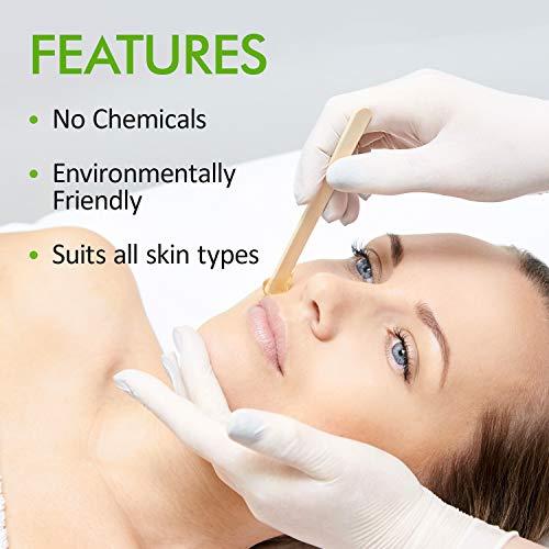 MOOM MOOM Organic Sugar Wax Kit for Hair Removal with Cucumber & Lemon Juice - Natural Sugaring Glaze for Body & Bikini – Includes 12 Waxing Strips & 6 Applicators 3 oz. 3 Pack