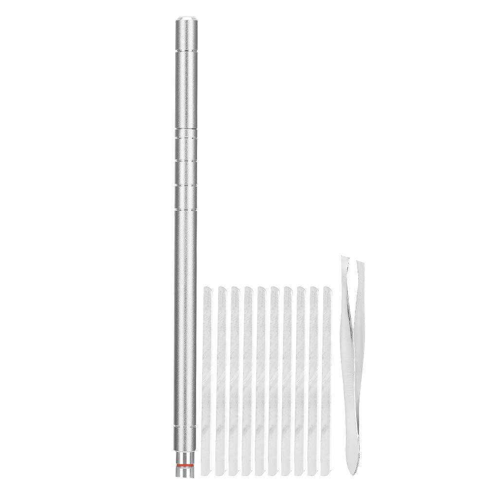 Yosoo Health Gear Hair Engraving Pen, Eyebrow Shaving Pen, Pen Razor for Hair Tattoo, Professional Hair Engraving Pen Kit Stainless Steel Eyebrow Beard Shaving Trimmer (Silver)