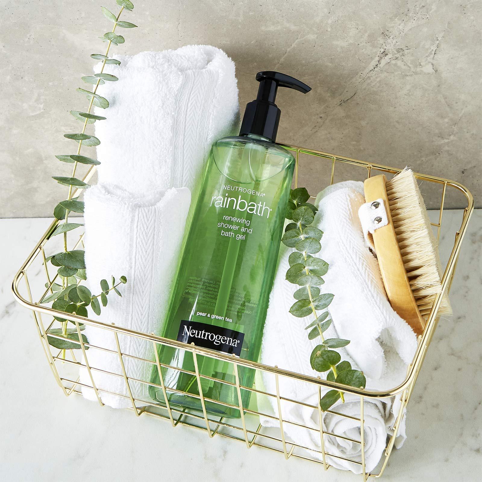 Neutrogena Neutrogena Rainbath Renewing Shower And Bath Gel, Moisturizing Body Wash and Shaving Gel with Clean Rinsing Lather, Pear & Green Tea Scent, 16 fl. oz