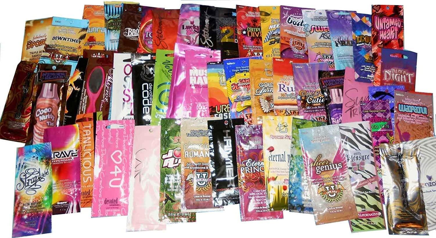 Generic 35 Indoor Sun Tan Tanning Bed Sample Packs Packages Suntan Lotion Bronzers ect Packettes