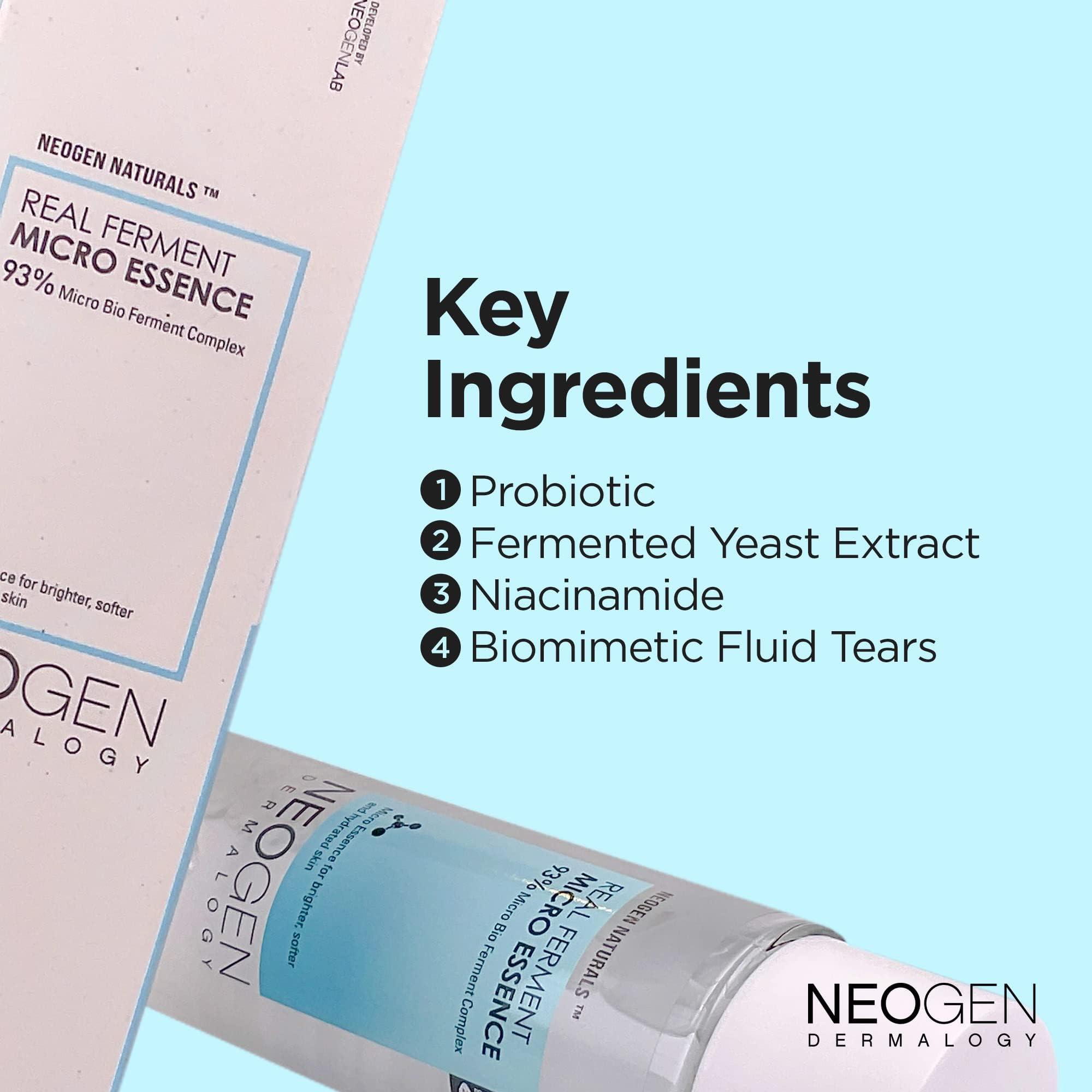 DERMALOGY by NEOGENLAB NEOGEN DERMALOGY Real Ferment Micro Essence 5.07 Fl Oz (150ml) - 93% Naturally Fermented Facial Essence, Instantly Hydrates and Delivers Healthy Supple Skin - Korean Skin Care