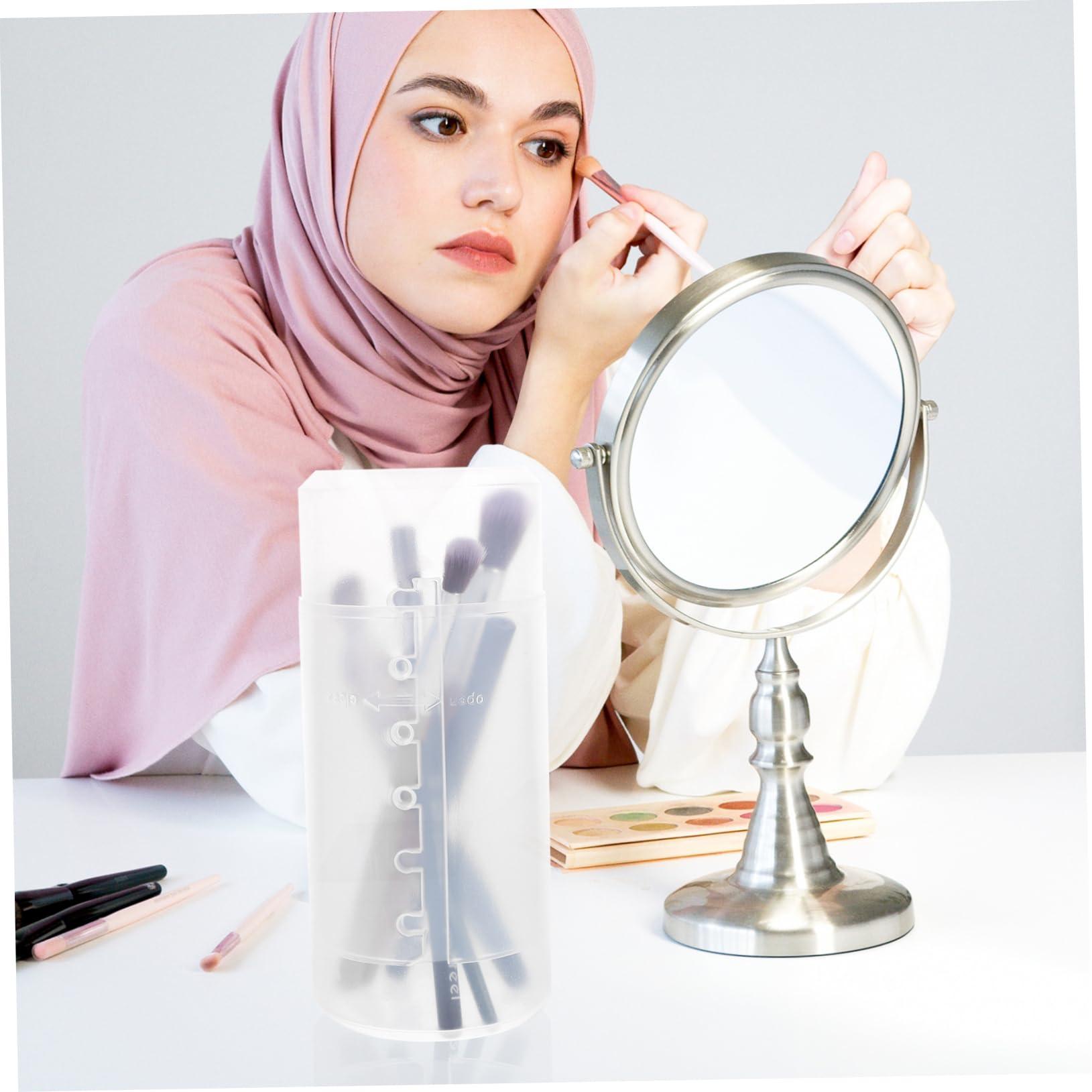 ABOOFAN ABOOFAN Elegant 3pcs Makeup Brush Holder Travel Case Lid Retractable Brush Organizers for Travel Dustproof Makeup Brush