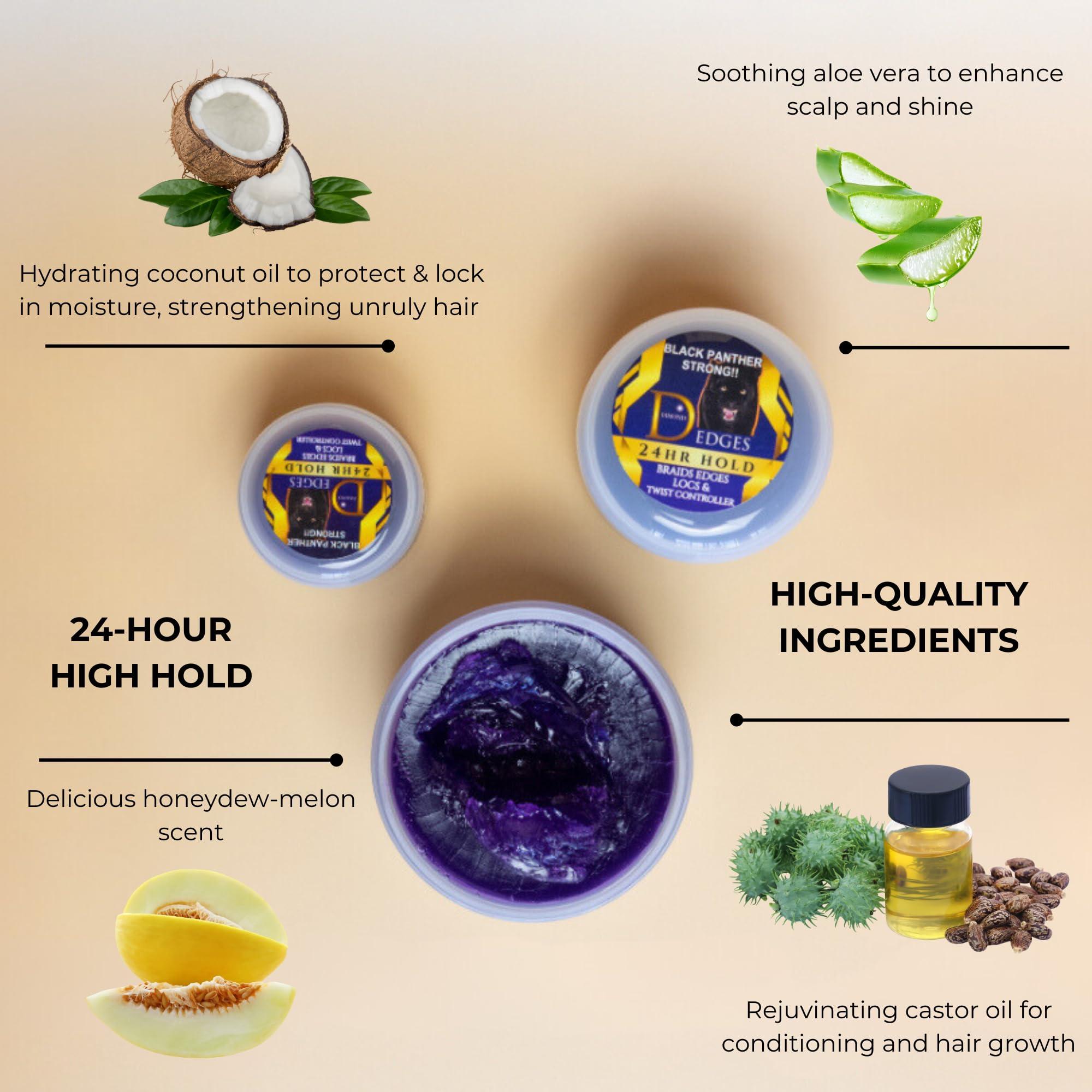 black panther strong diamond edges DIAMOND EDGES BLACK PANTHER STRONG - Edge Control & Styling Gel, 24 Hour Hold w/No Flakes, Ideal for Curly Hair (4oz (Pack of 1))