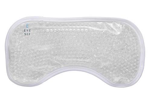 Eye See Eye See Plush Gel Eye Mask for Puffy Eyes, White - Cold Eye mask to Treat Dark Circles, Sinuses, Dry Eyes, and for Allergy Relief - Microwave Safe for Heat Therapy