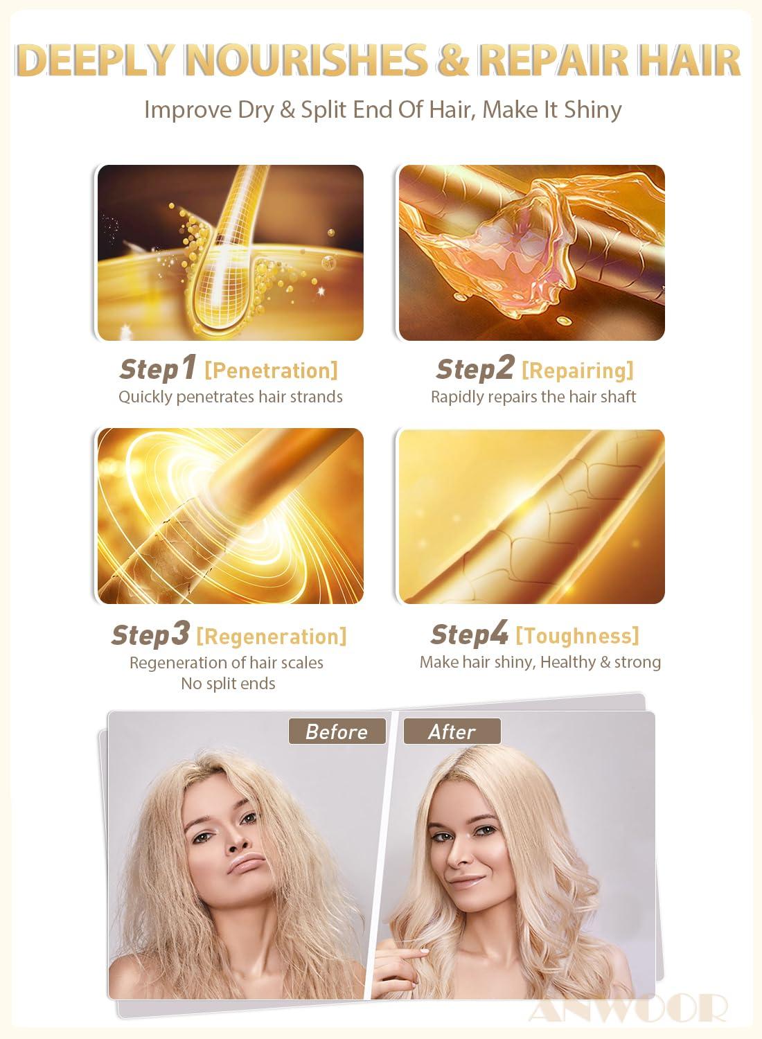 AnWoor Hair Wax Stick, 2PCS - Wax Stick For Hair Slick Back Stick For Hair Fly Away & Edge Frizz, Easy to Absorb & No White Chips & No-Greasy & Frizz Hair