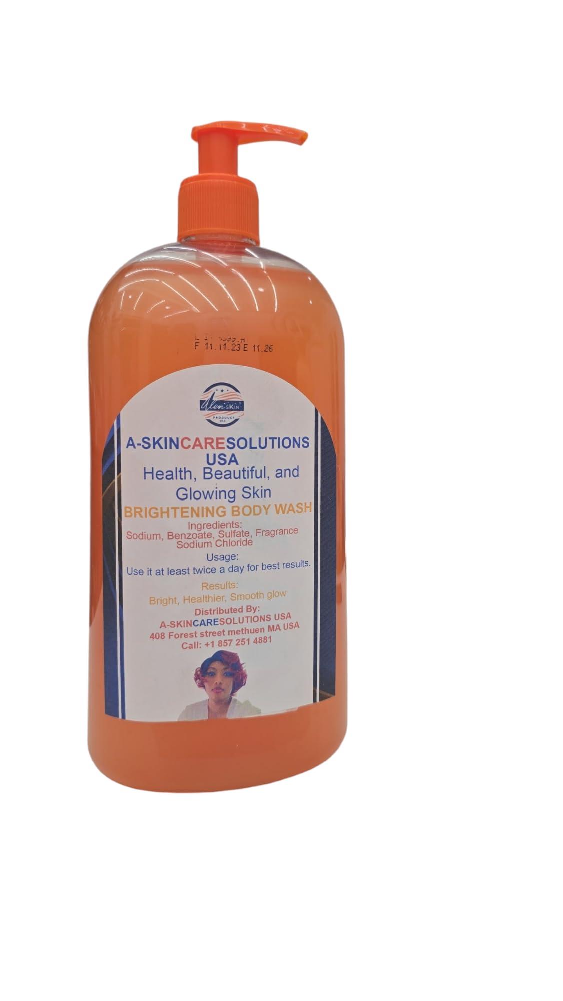 Generic A-Skin Care Solutions Brightening Body Wash, 32 oz, Orange