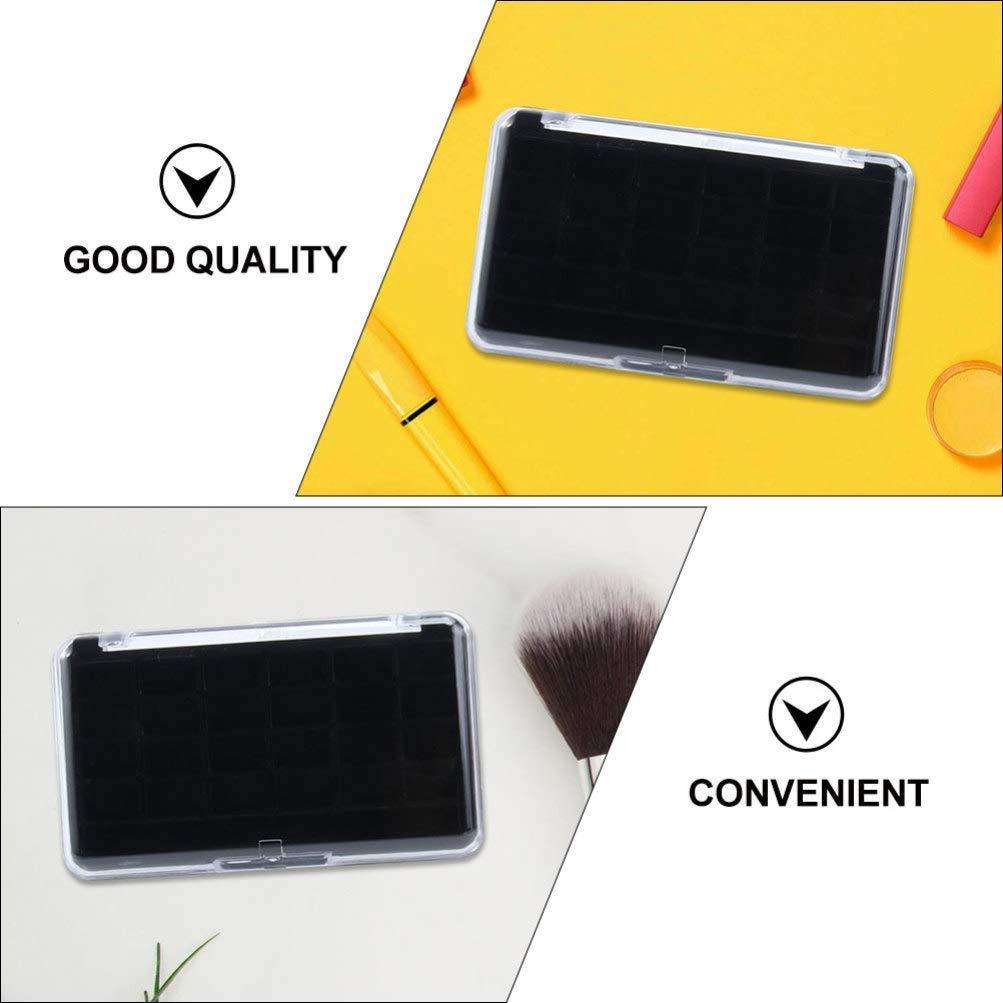 Beaupretty 2pcs 24 Empty Eye Shadow Box Lipstick Case Cosmetic Palettes Eyeshadow Plate Empty Eyeshadow Palettes Plastic Eyeshadow Container Lipstick Plastic Case Makeup Tool Cosmetic Case