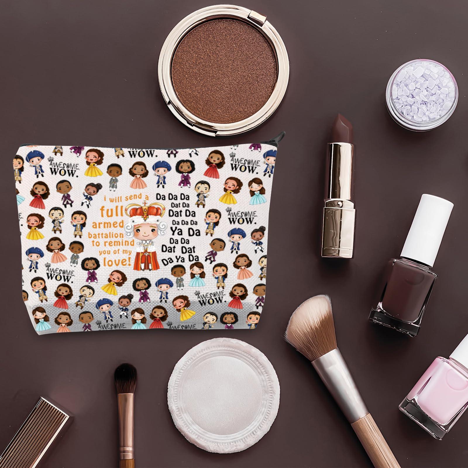 BDPWSS BDPWSS Hamilton The Broadway Musical Gifts Hamilton Musical Makeup Bag Da Da Da Dat Da King George III Fans Gift For Friend (Dat da da bag)