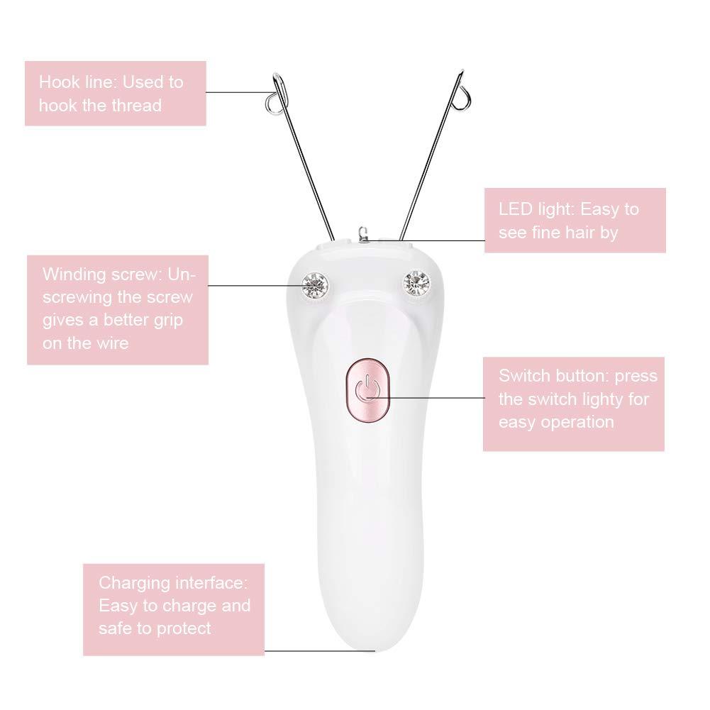 Betued Betued Electric Threading Epilator, USB Hair Remover, Facial & Body Hair Removal, Gold