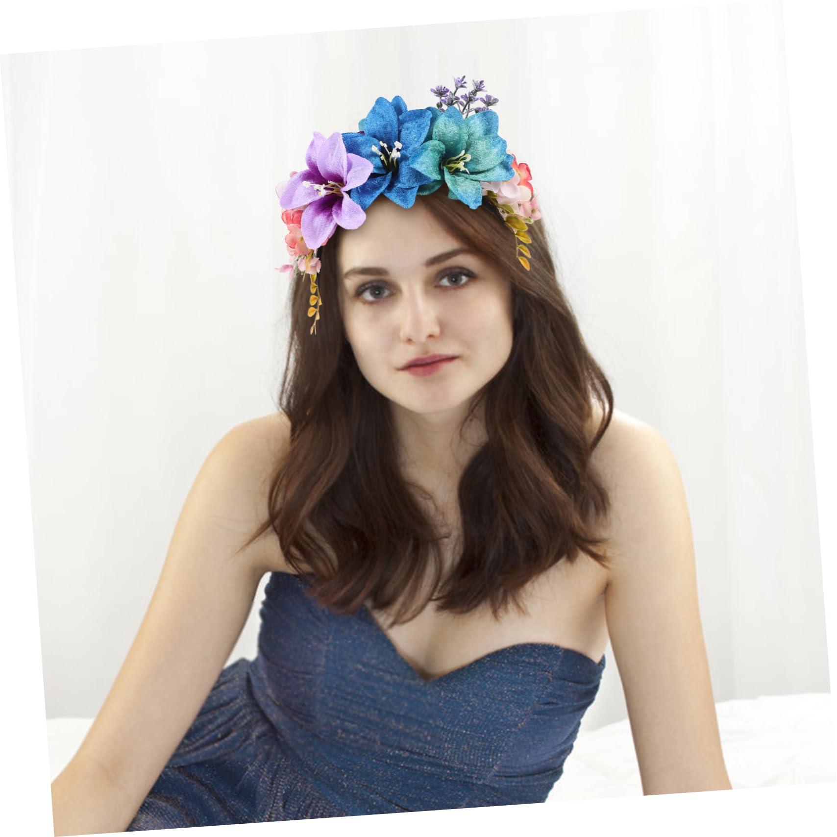 Ipetboom Ipetboom Floral Headband Headband Women Pattern Headbands for Women Lily Flower Headdress Birthday Wedding Accessory