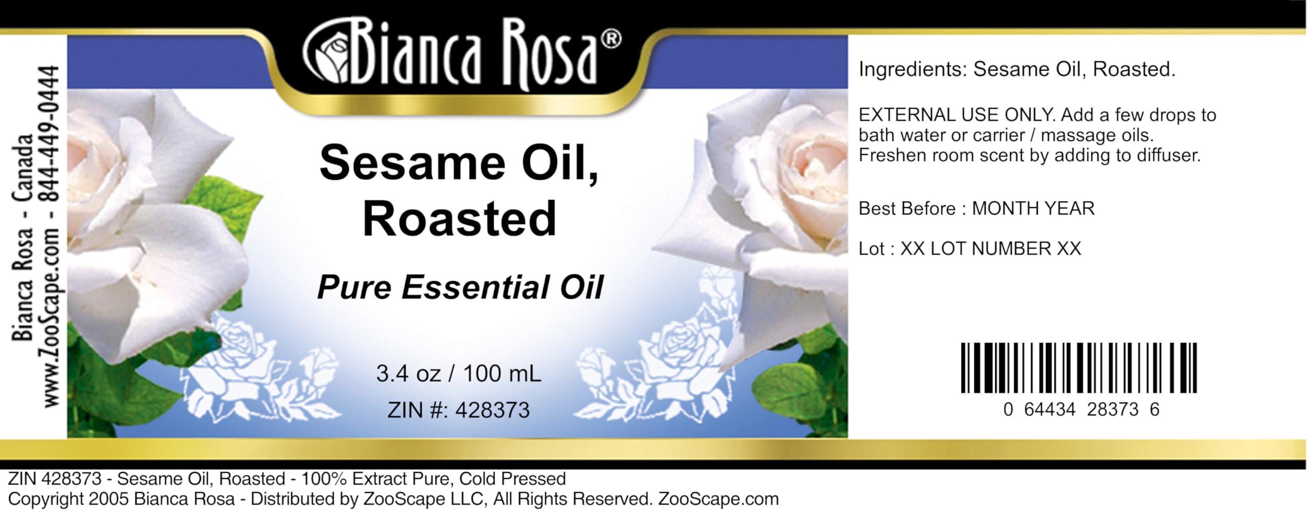Bianca Rosa Bianca Rosa Sesame Oil, Roasted - 100% Pure, Cold Pressed (3.40 fl oz, ZIN: 428373)