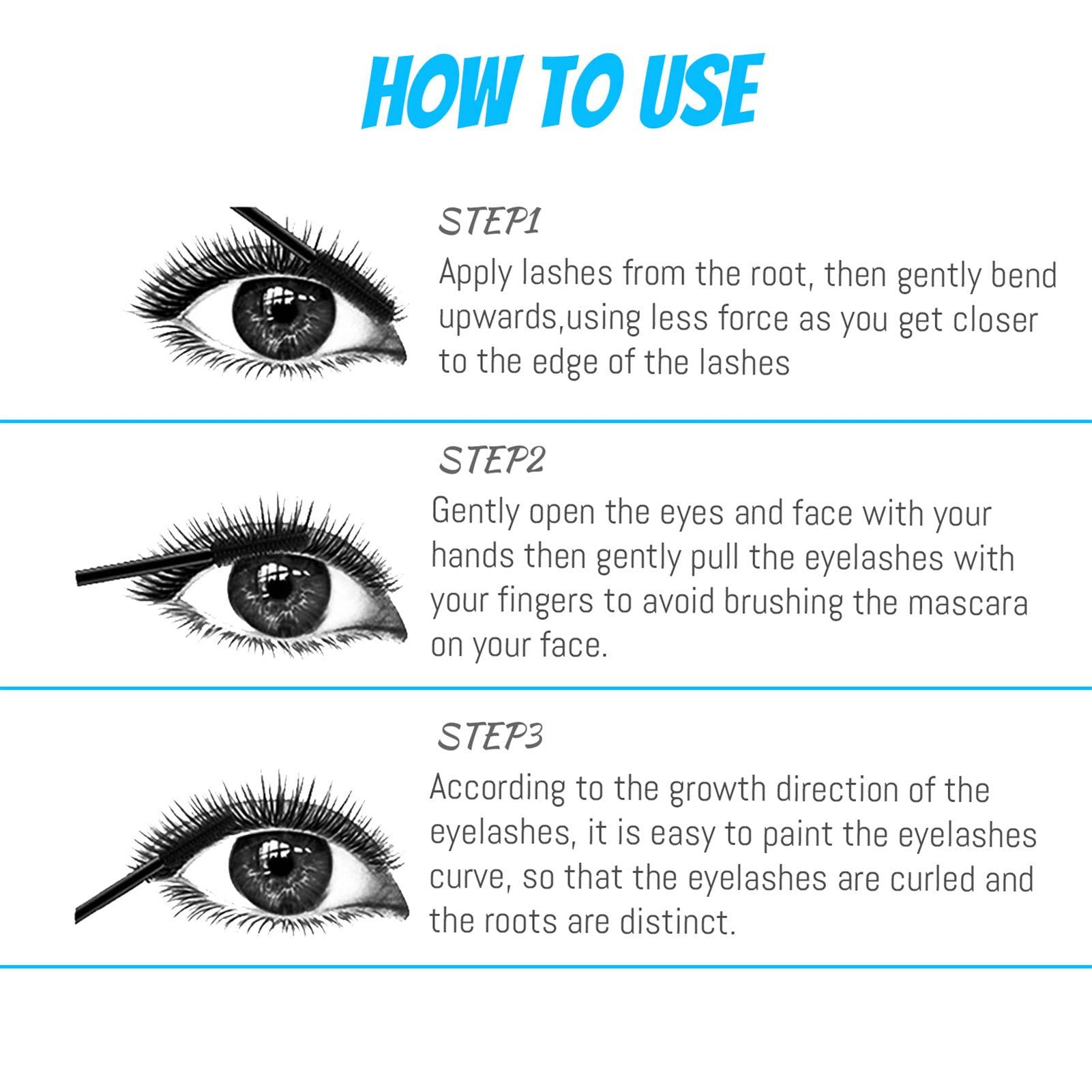 Esissenils Mascara for Older Women, Mascara for Seniors with Thinning Lashes Waterproof Mascara Black Volume and Length, Hypoallergenic Mascara for Sensitive Eyes for Mature Women (1 Pack)