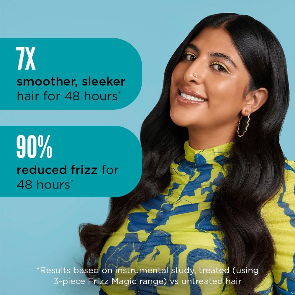 Noughty Noughty 97% Natural Frizz Magic Serum, Anti Frizz, Smoothing and Styling Formula for Frizzy, Curly and Wavy Hair with Marula Oil and Daikon, Sulphate Free Vegan Haircare 75ml