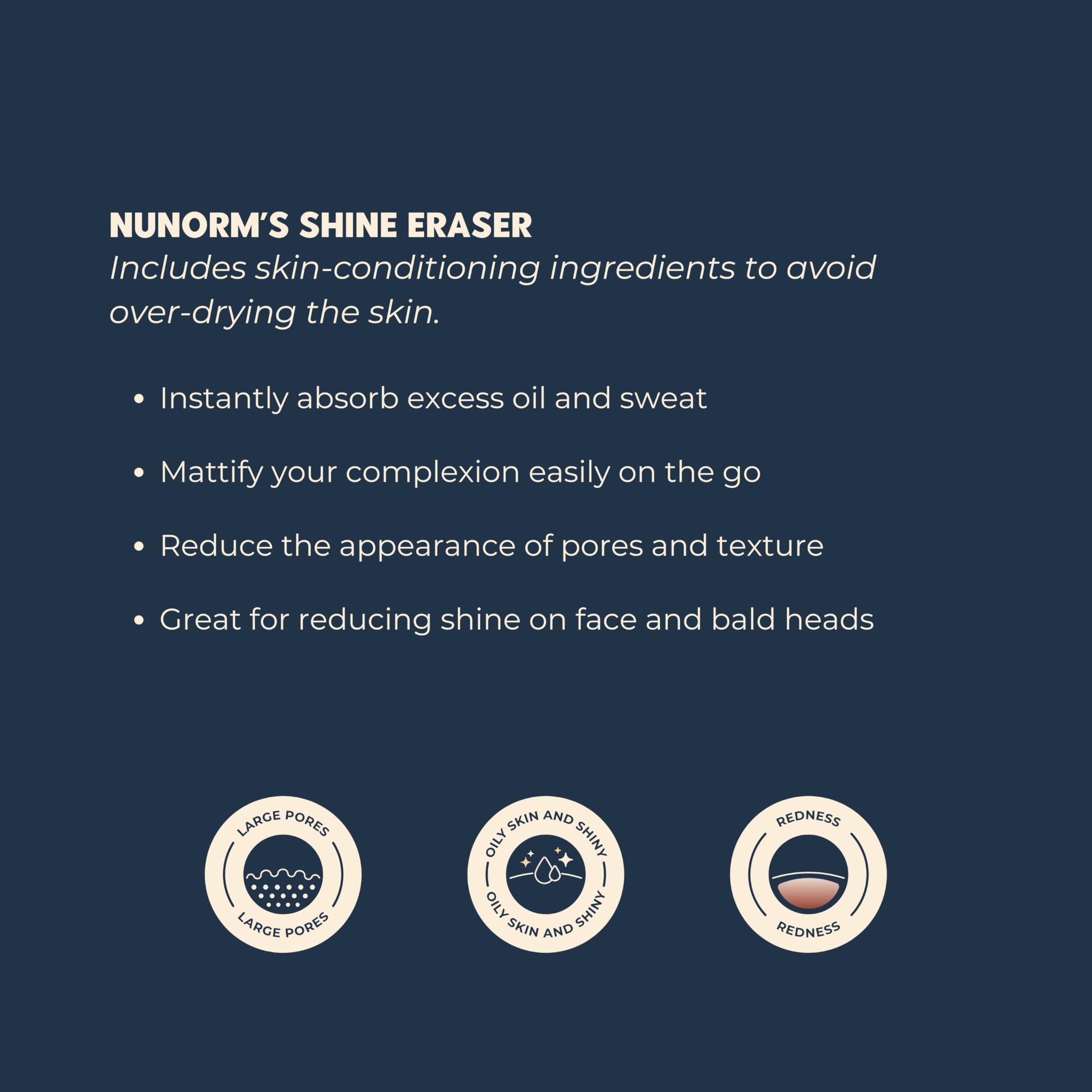 NuNorm NuNorm Shine Eraser Pressed Powder | Premium Mattifying Formula for Men | Absorbs Oil, Reduces Shine, Minimizes Pores | Light, Medium, Dark | High-Performance Ingredients