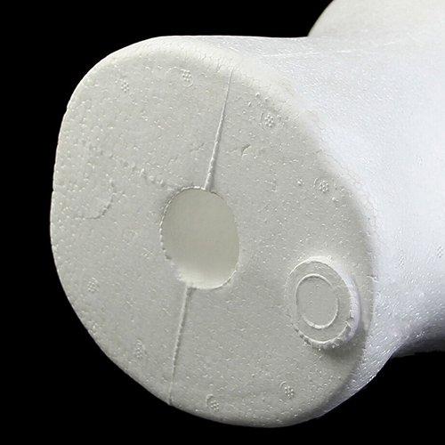 Connoworld Connoworld Male Styrofoam Foam Head Model Professional Bald Manikin Mannequin Head Hat Wig Hair Jewelry Headset Glasses Display Stand Tool White