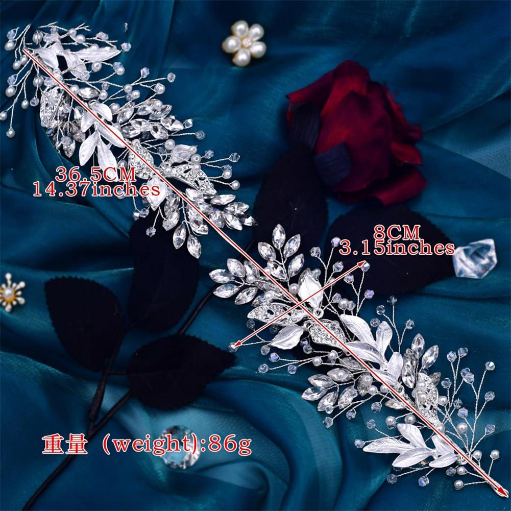 Niiyyjj Niiyyjj Woman Weddimg Headband Bridesmaid Hair Jewelry Flower Bridal Headdress Pageant Hair Ornament HP272-g