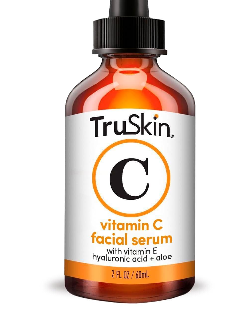 TruSkin TruSkin Vitamin C Serum For Face Anti Aging Formula with Vitamin C, Hyaluronic Acid, Vitamin E Brightening Serum Improve Appearance of Dark Spots, Tone, Fine Lines & Wrinkles, 2 Fl Oz