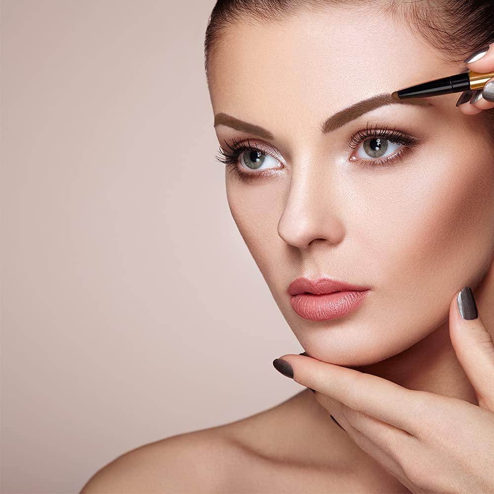 Melanie Jovanovic Eyebrow Definer Pencil | Fill in Draw Fine Lines and add volume to your Brows | Long Lasting and Waterproof | Precision Smart Double Ended Design | Mela Beauty Studio Professional Makeup (Ebony)