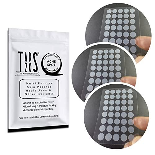 The Acne Dot Store 3pk, [120] Acne Dot Pimple Patches [SMALL SIZE] Cystic Acne Patch, FACE Spot Dots, Zit Sticker, Hydrocolloid Bandages, Blemish Spot Treatment, tads20