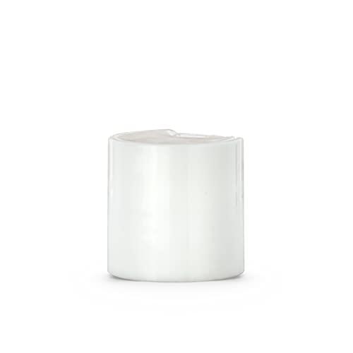EcoJeannie EcoJeannie Wholesale 24/410 White Disc Top Caps Press Cap Dispensing Closure w/ 24mm Neck Diameter for Refillable Bottles - BPA-free, Recyclable (9000)