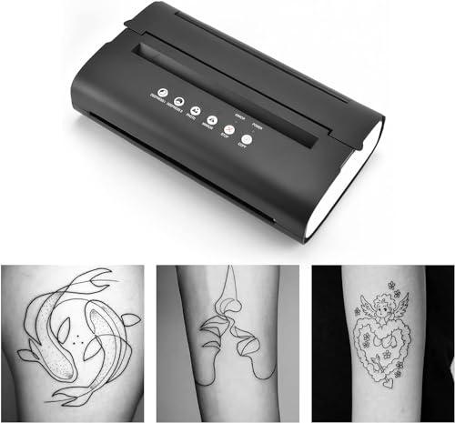 HDCCDM HDCCDM Portable Tattoo Stencil Printer, Tattoo Transfer Thermal Copier Machine, Rechargeable Mini Printer 2023 Update Version, Compatible for iOS Phone
