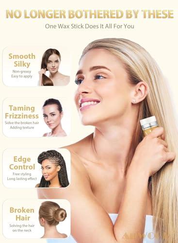 AnWoor Hair Wax Stick, Wax Stick for Hair Flyaways Kids & Women Hair Accessories for Women Girls Hair Bun Maker for Kids Hair Slick Stick Baby Hair Gel Stick Kids Hair Products Hair Smoothing Stick
