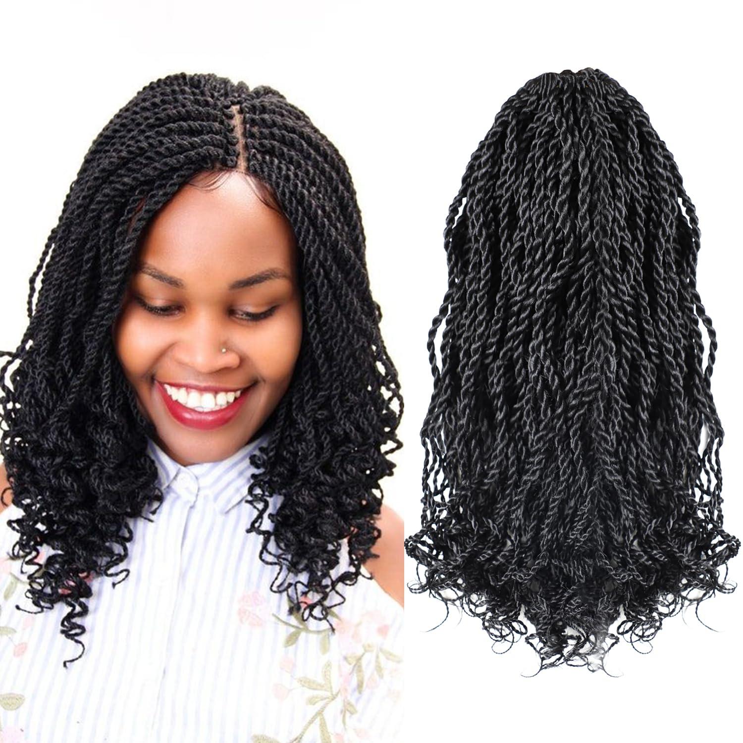 VIOLET Senegalese twist crochet hair 12 inch&18 inch (1B)