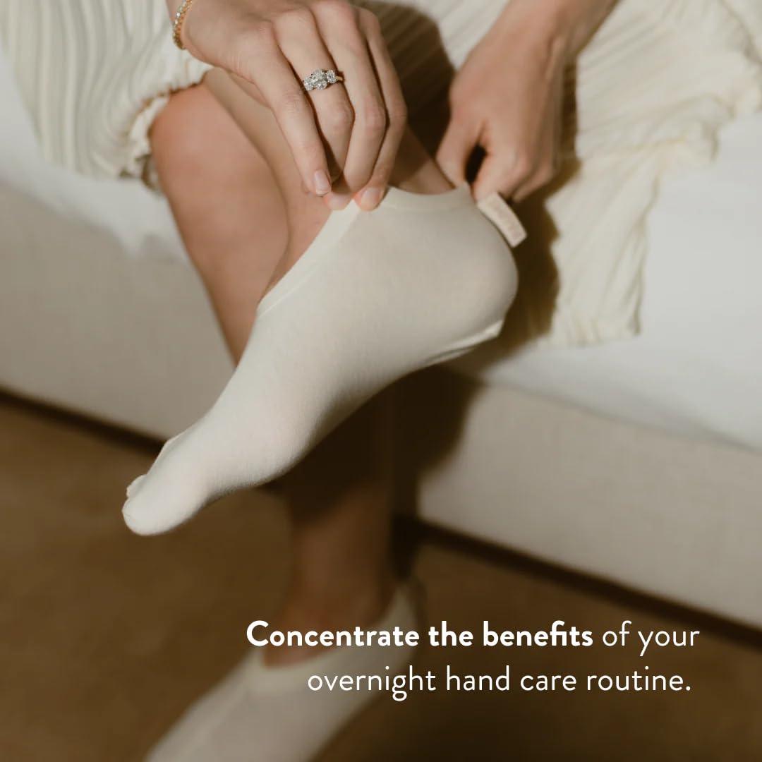 PAUME PAUME Cotton Overnight Socks, 95% Cotton, Ideal for Dry and Cracked Heels & Feet, Deliver Hydrationg and Moisturizing Benefits, 1 Pair