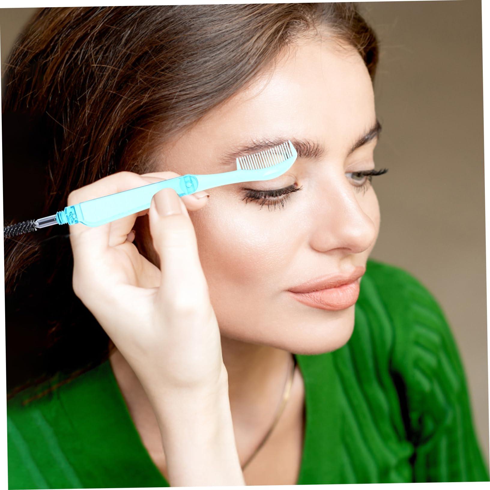 Didiseaon Didiseaon 18 Pcs Collapsible Eyelash Comb Mascara Comb Brush Eye Mascara Eyelash Separator Eyelash Mascara Folding Eyelash Comb Eyebrow Shaper Eyelash Brush Makeup Grooming Tool Plastic