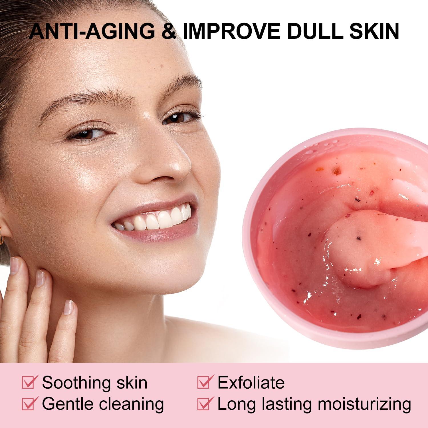 KERUILA KERUILA Bulgarian Rose Jelly Masks For Facials Professional, Rose Masks Powder Facial Mask, Hydrojelly Jelly Gel Face Mask For Peel Off, Smooth & Hydrating Mask for Face Skin Care Of Home Spa