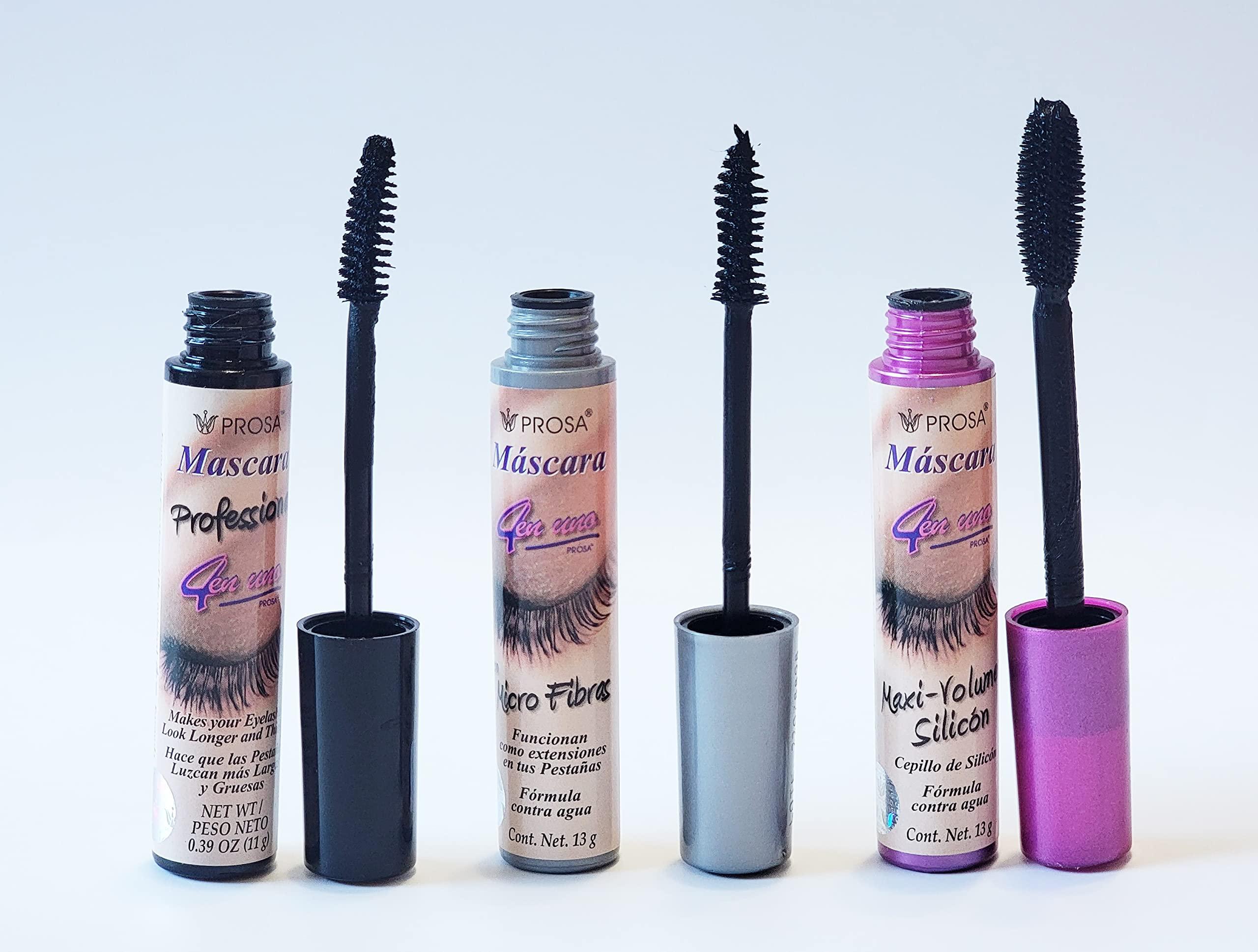 DEALPLUSDEAL DEALPLUSDEAL Mascara and Eyeliner Set - 5 Mascaras, 1 Eyeliner - Extra Volume, Curl, Length for Full Lashes - Intense Black Eye Makeup, 6 Pieces