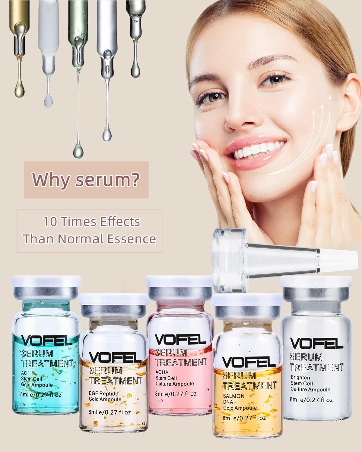 VOFEL BB Glow Starter Kit for Microneedling Serum Pigment Ampoule Skin Treatment Kits 0.27oz 24 Vials