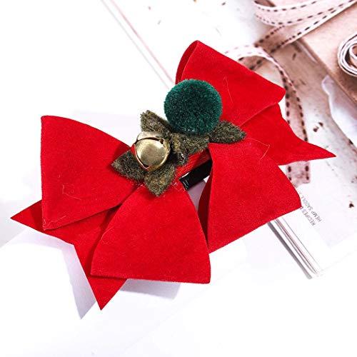 Bomine Bomine Christmas Hairpin Bowknot Hair Clips Hairpin Hair Accessories for Adult and Children 4Sets
