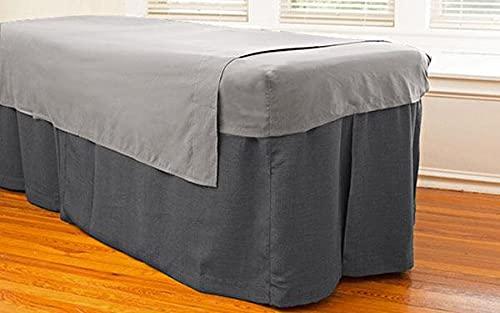 Pride Beddings Pride Beddings Spa Table Flat Sheet 100% Cotton - 56" x 87" (Massage) Inch (Massage) - Silver Grey